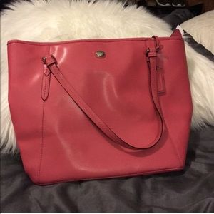 Large Gently Used Pink Authentic Coach Purse